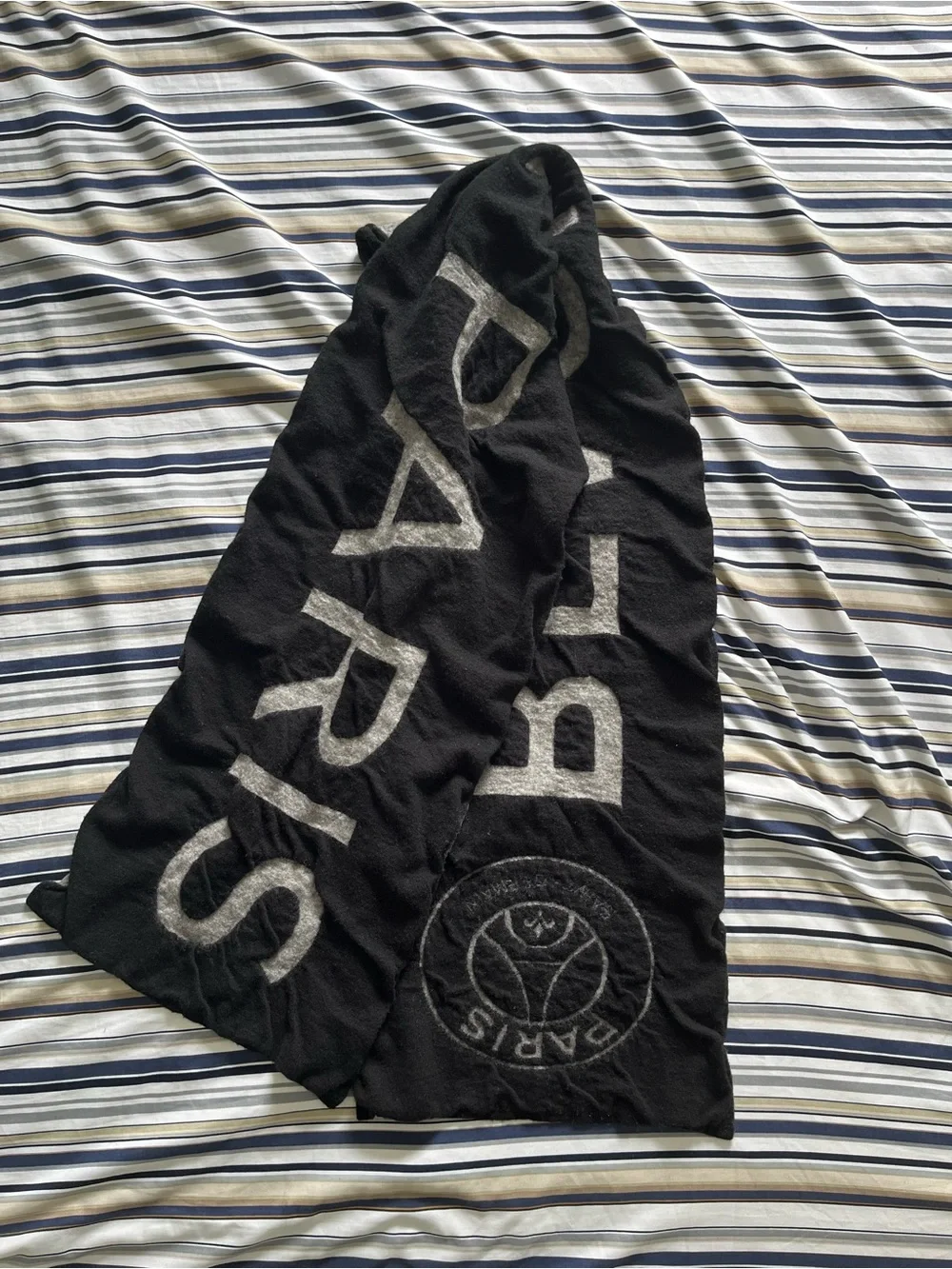 BLVK Paris x Paris Saint-Germain (PSG) Black Scarf | Authentic